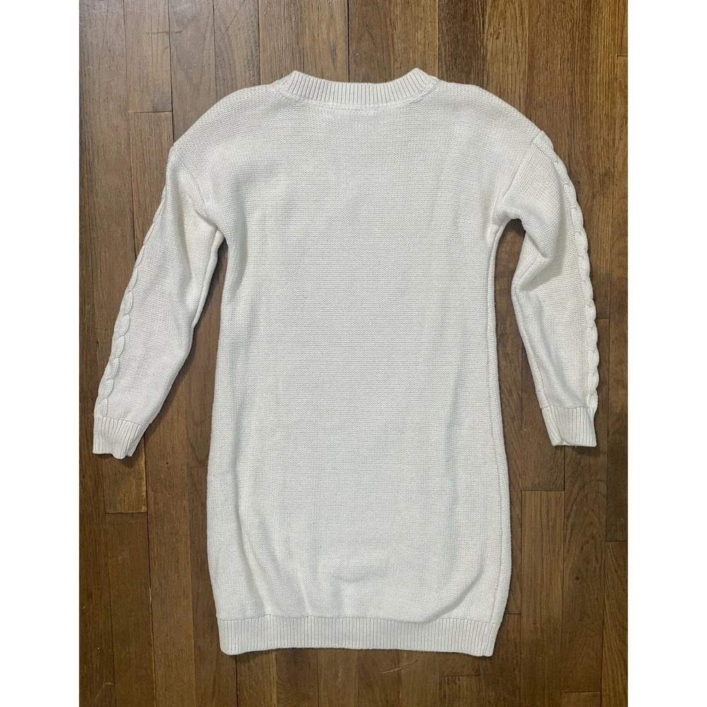 Gap Kids Big Girls Cable Knit Sweater Ivory Size Large Fall Winter 100% Cotton